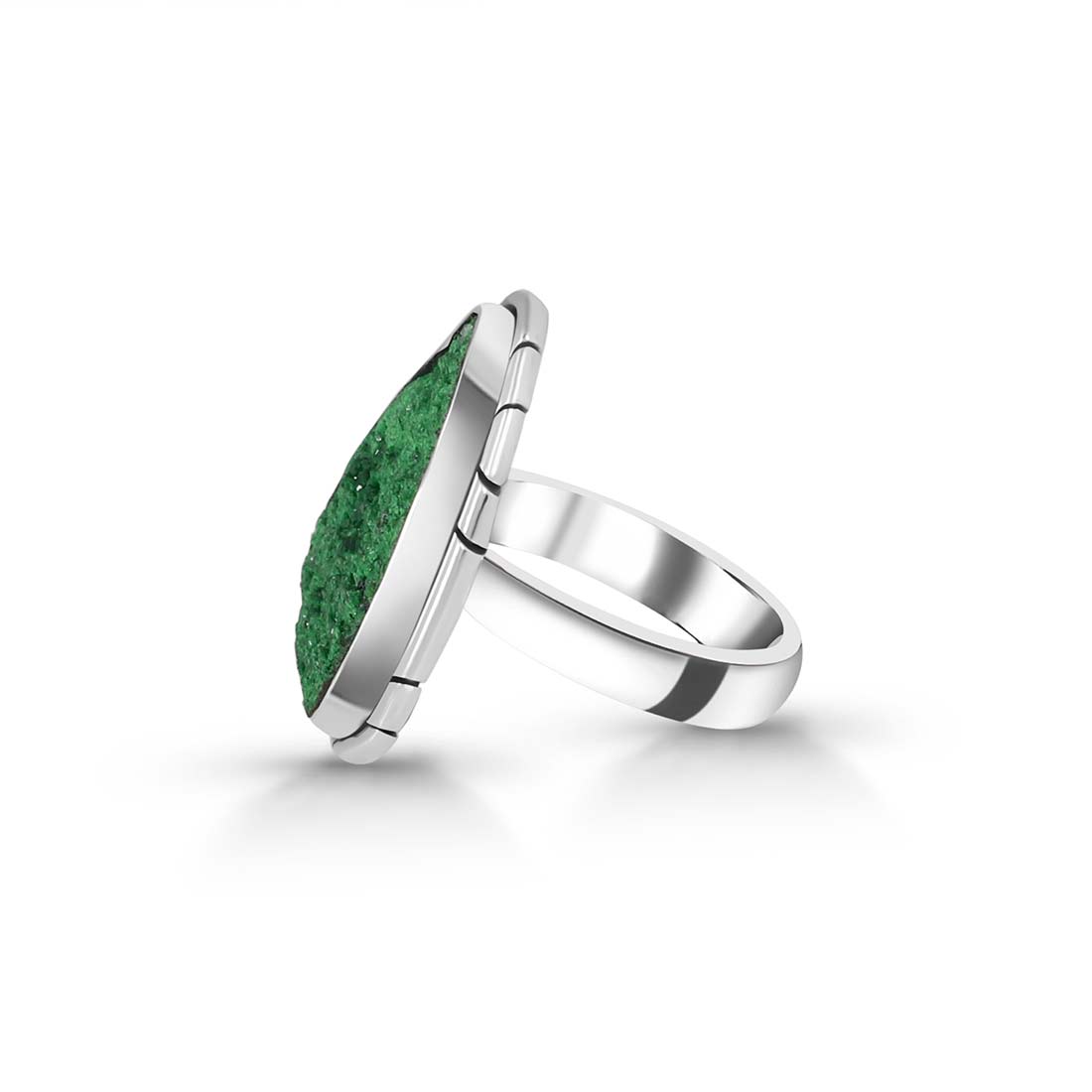 Uvarovite Druzy Ring-(UVR-R-9.)