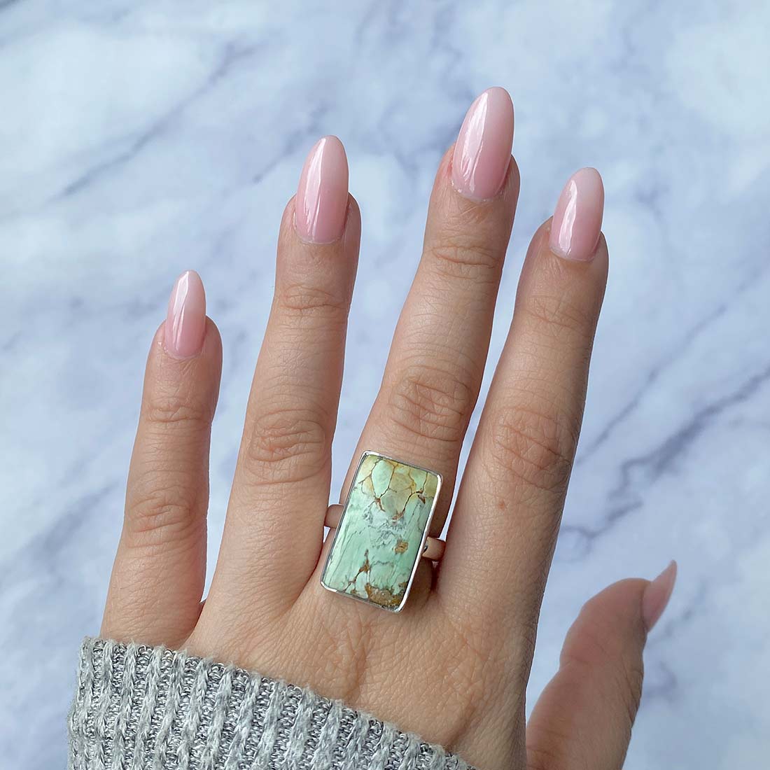 Variscite Adjustable Ring-(VRC-R-10.)