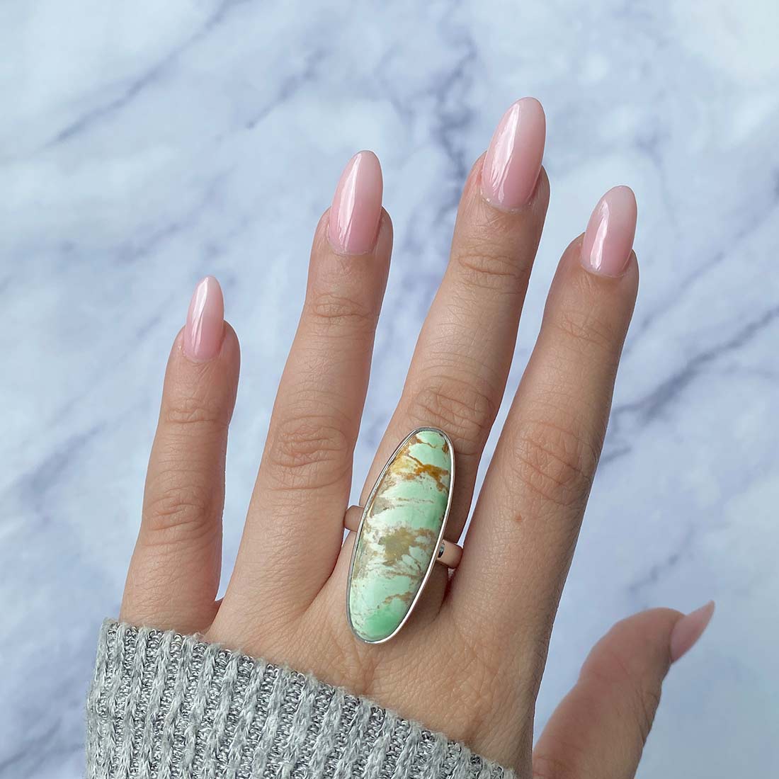 Variscite Adjustable Ring-(VRC-R-18.)