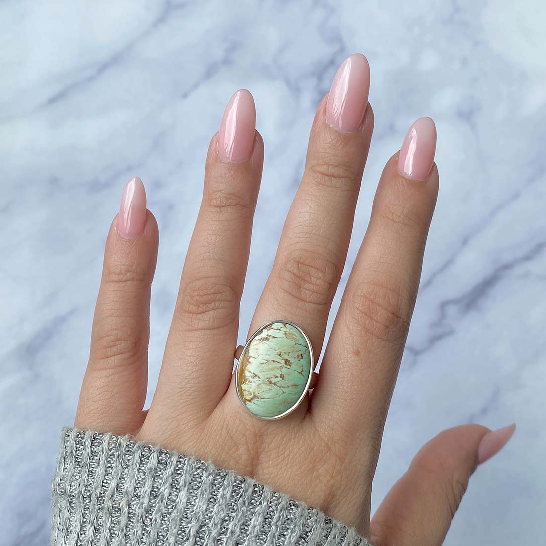 Variscite Adjustable Ring-(VRC-R-19.)