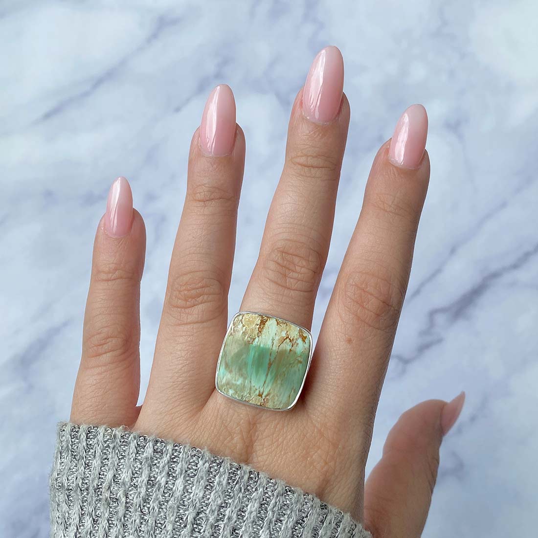 Variscite Adjustable Ring-(VRC-R-21.)