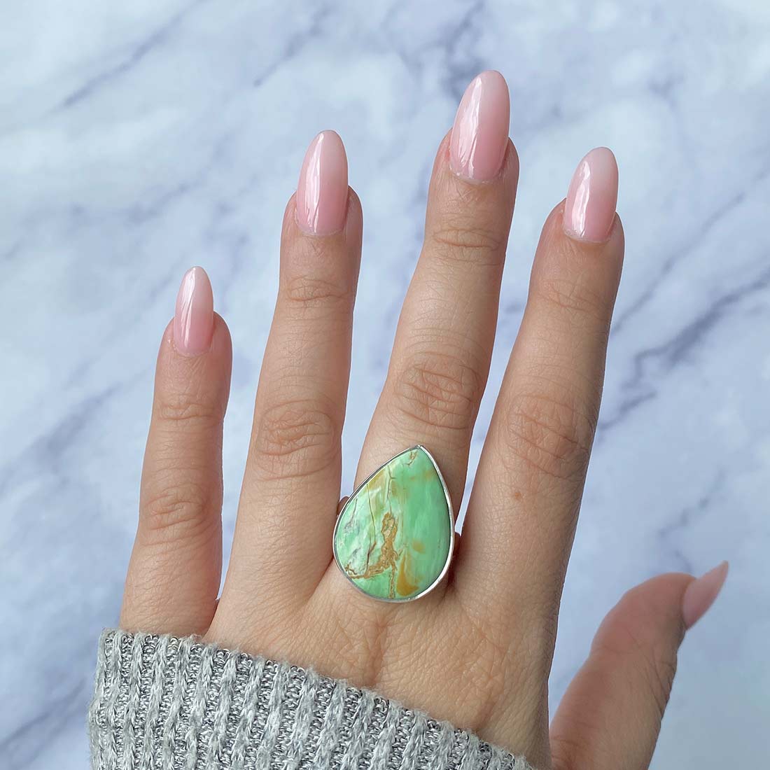 Variscite Adjustable Ring-(VRC-R-24.)