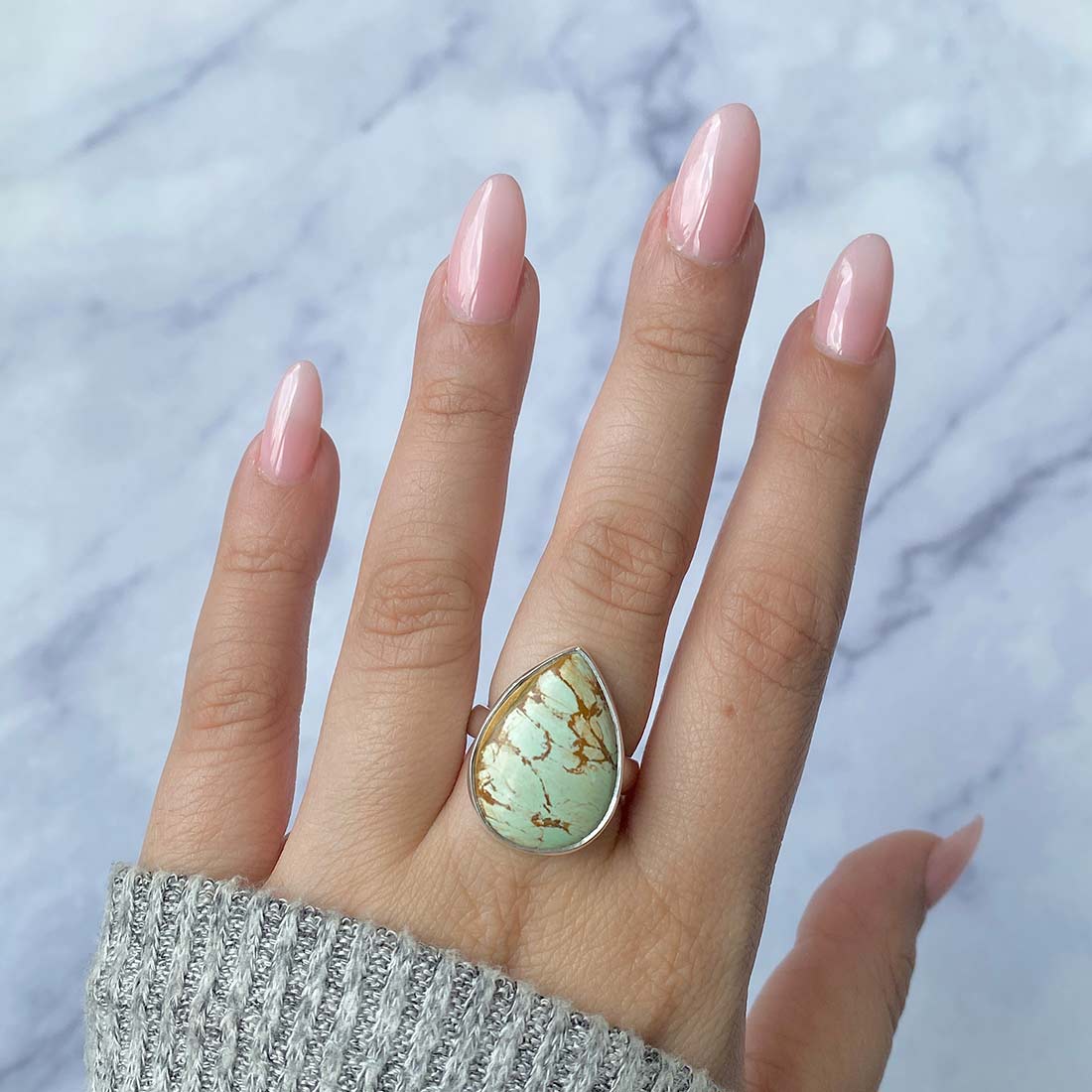 Variscite Adjustable Ring-(VRC-R-25.)