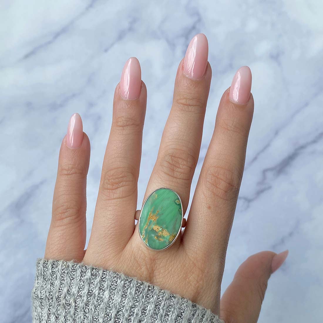 Variscite Adjustable Ring-(VRC-R-26.)