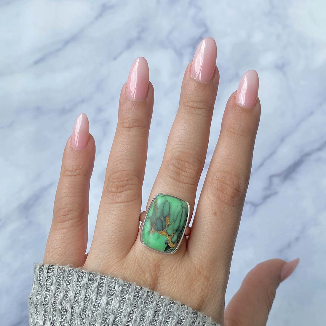 Variscite Adjustable Ring-(VRC-R-28.)