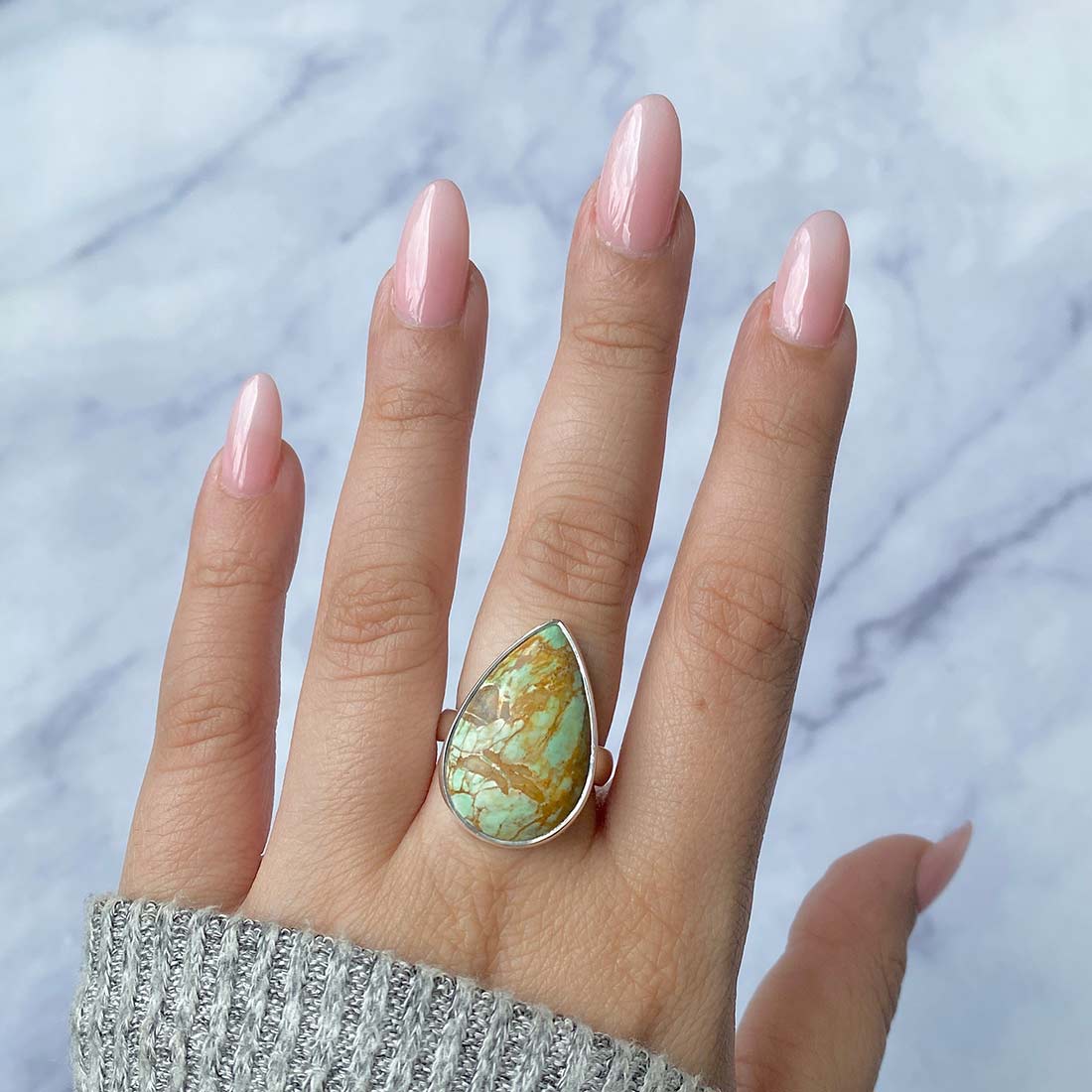 Variscite Adjustable Ring-(VRC-R-32.)