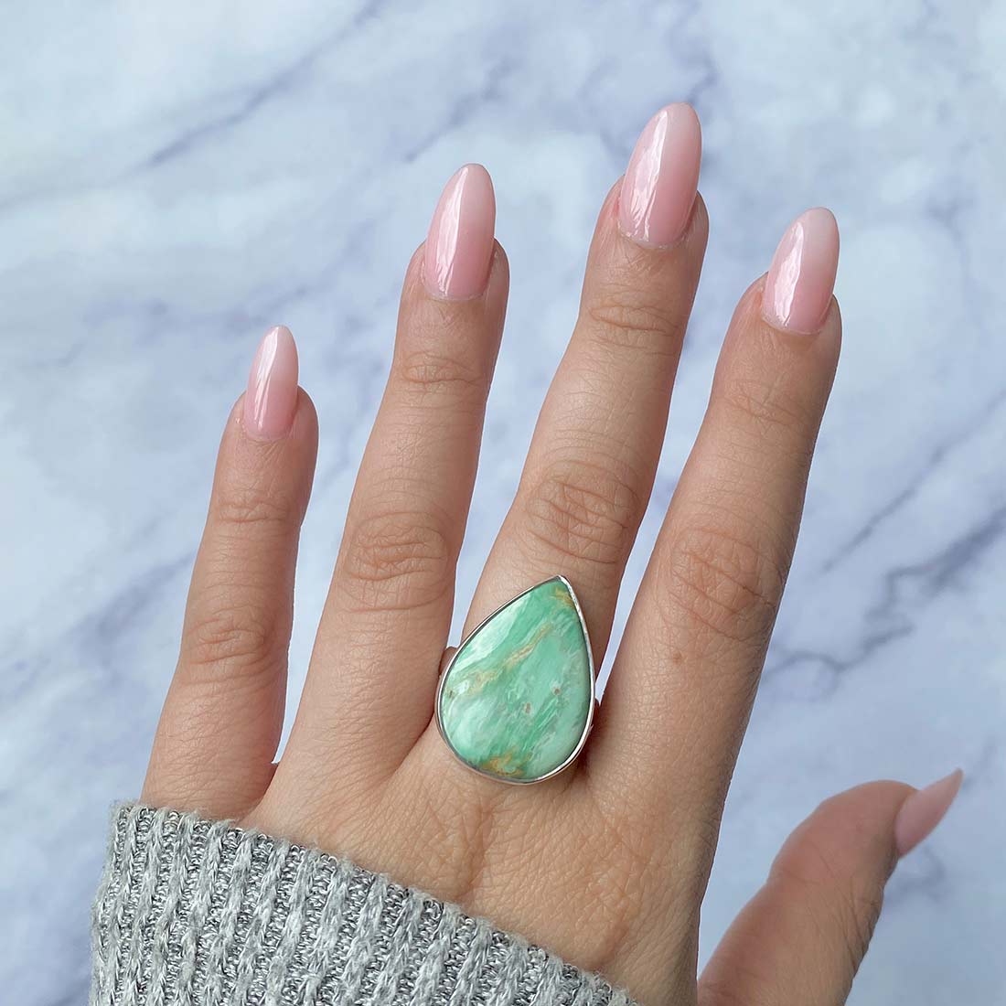 Variscite Adjustable Ring-(VRC-R-33.)