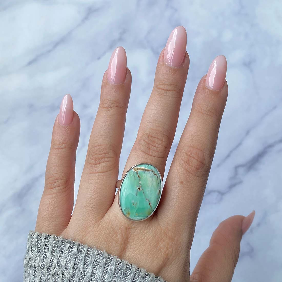 Variscite Adjustable Ring-(VRC-R-7.)