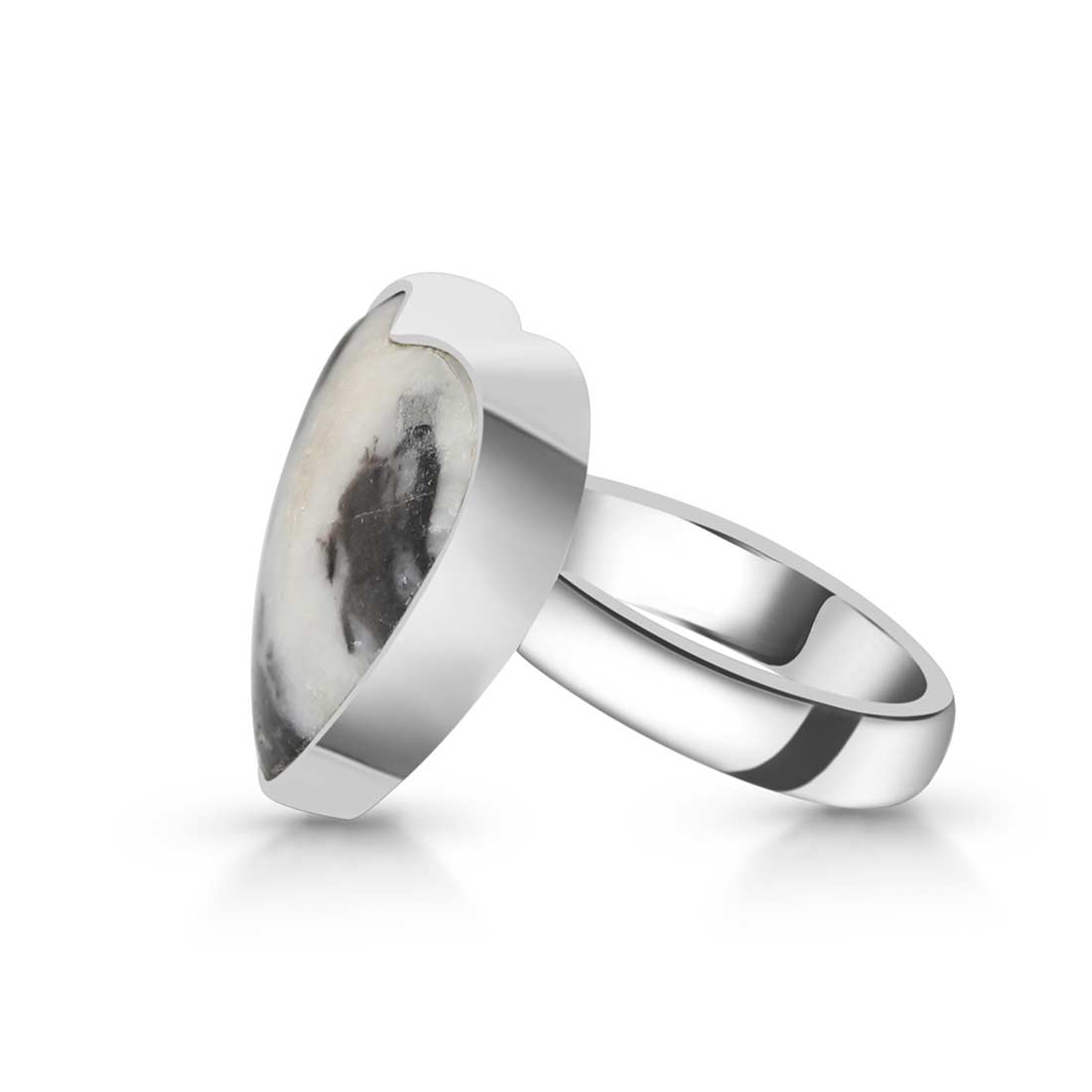 Zebra Skin Jasper Adjustable Ring-(ZSJ-R-28.)