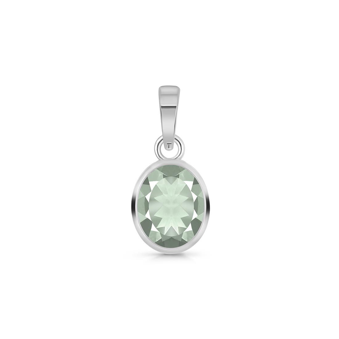 Green Amethyst Pendant-(GRA-SP-734.)