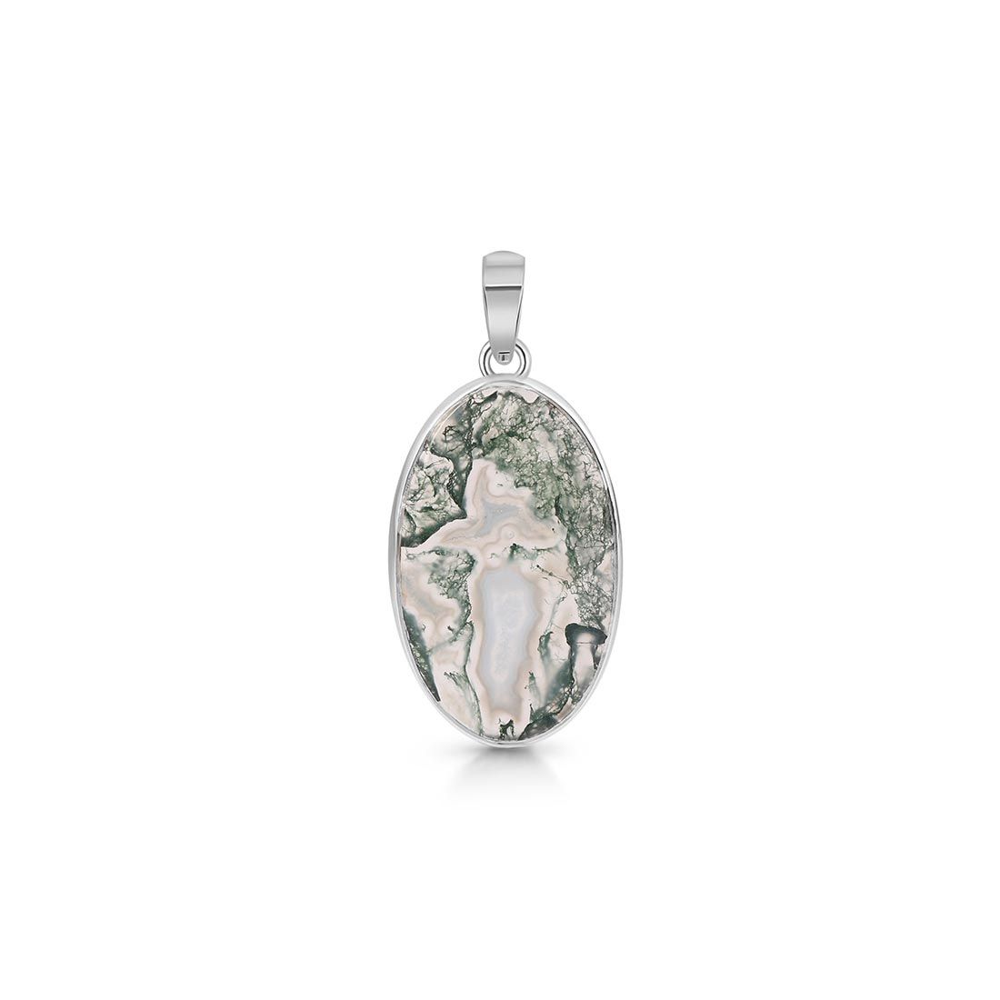 Moss Agate Pendant-(MOA-P-11.)