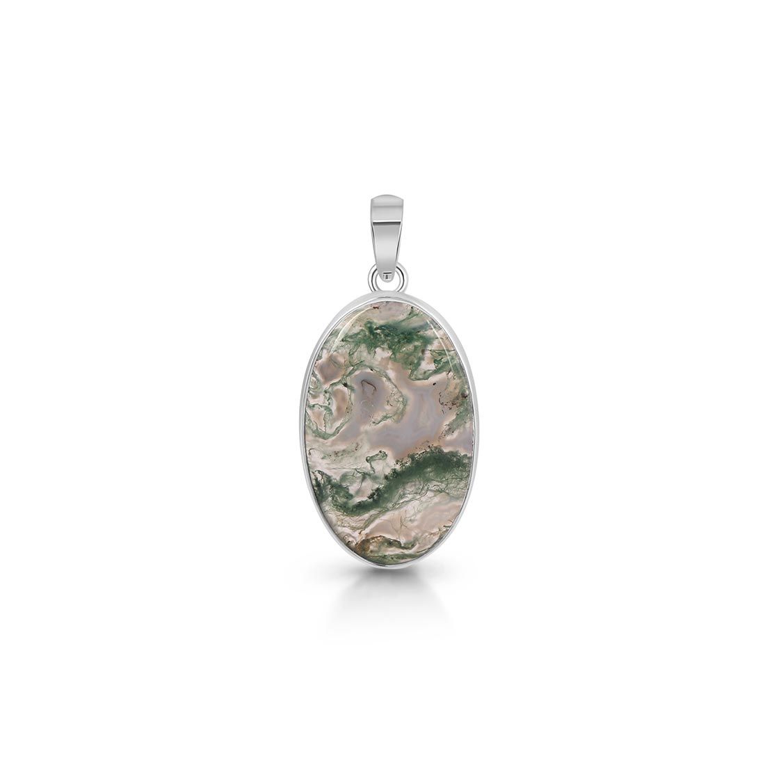 Moss Agate Pendant-(MOA-P-13.)