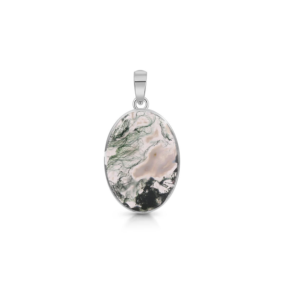 Moss Agate Pendant-(MOA-P-14.)