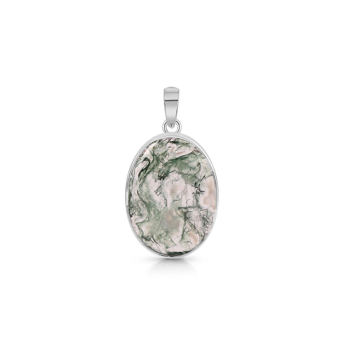 Moss Agate Pendant-(MOA-P-18.)