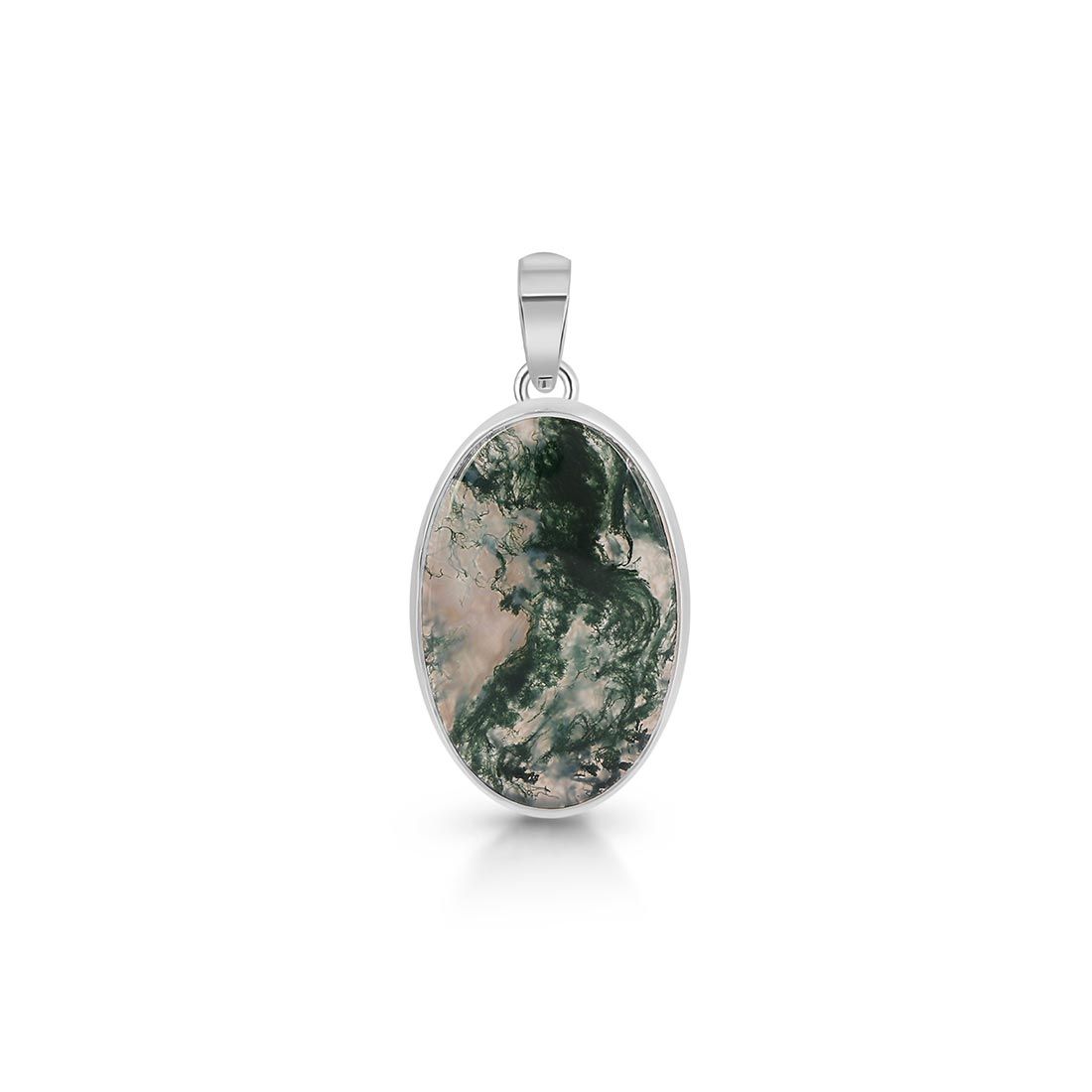 Moss Agate Pendant-(MOA-P-8.)