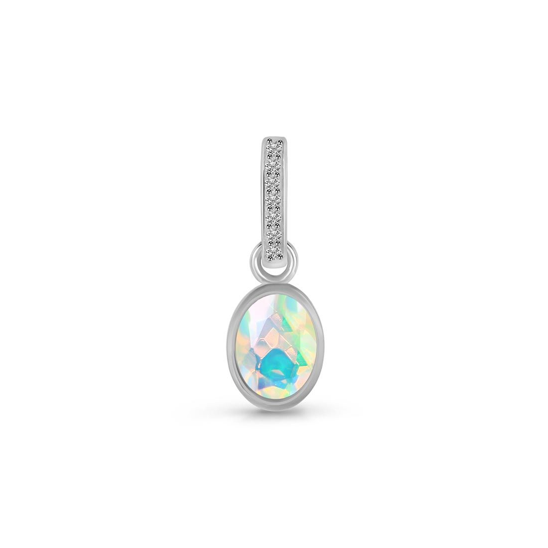 Opal & White Topaz Pendant-(OPL-SP-792.)