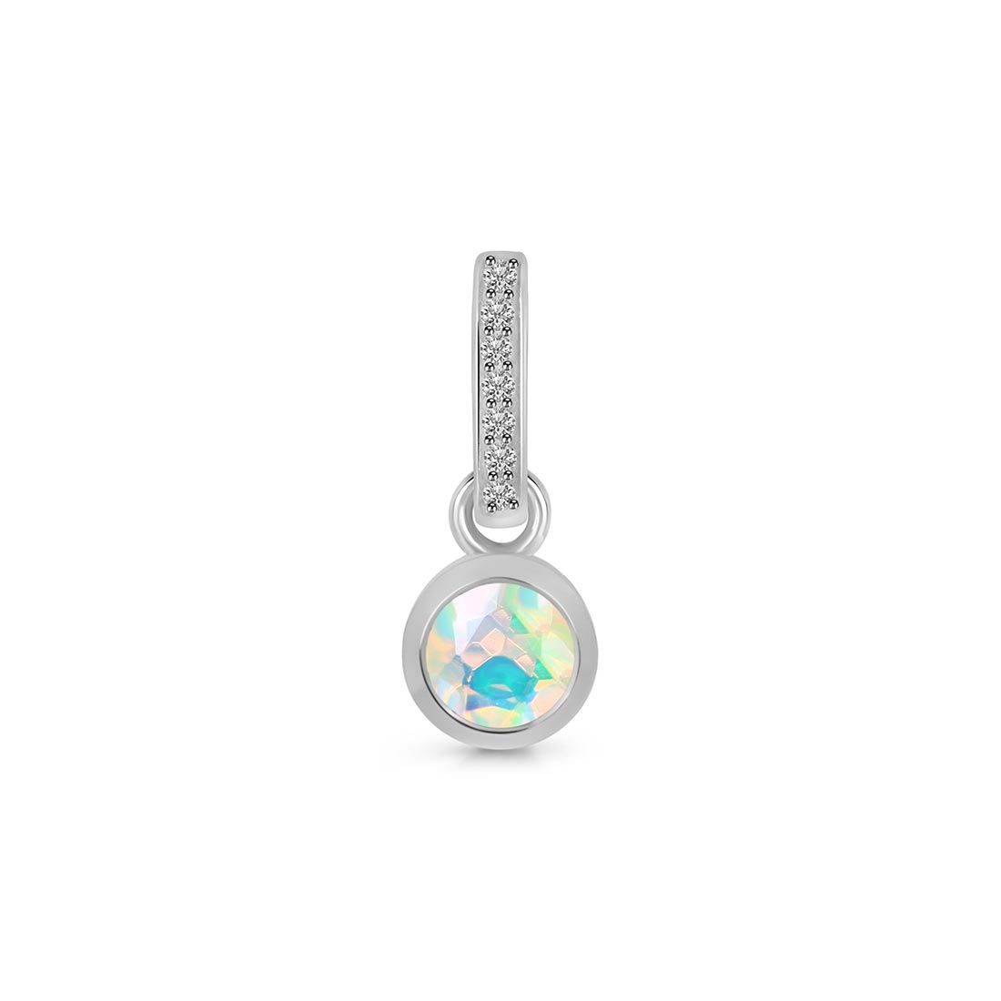 Opal & White Topaz Pendant-(OPL-SP-957.)