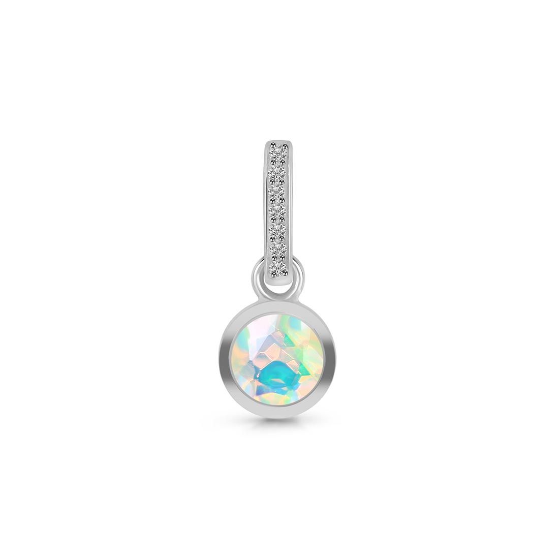 Opal & White Topaz Pendant-(OPL-SP-958.)