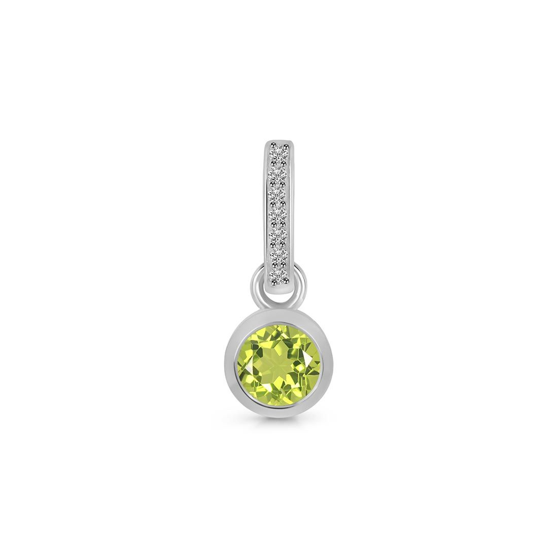 Peridot & White Topaz Pendant-(PER-SP-957.)